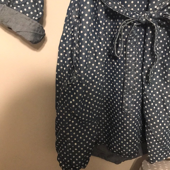 Polka Dotted Jean Tunic - Picture 3 of 3